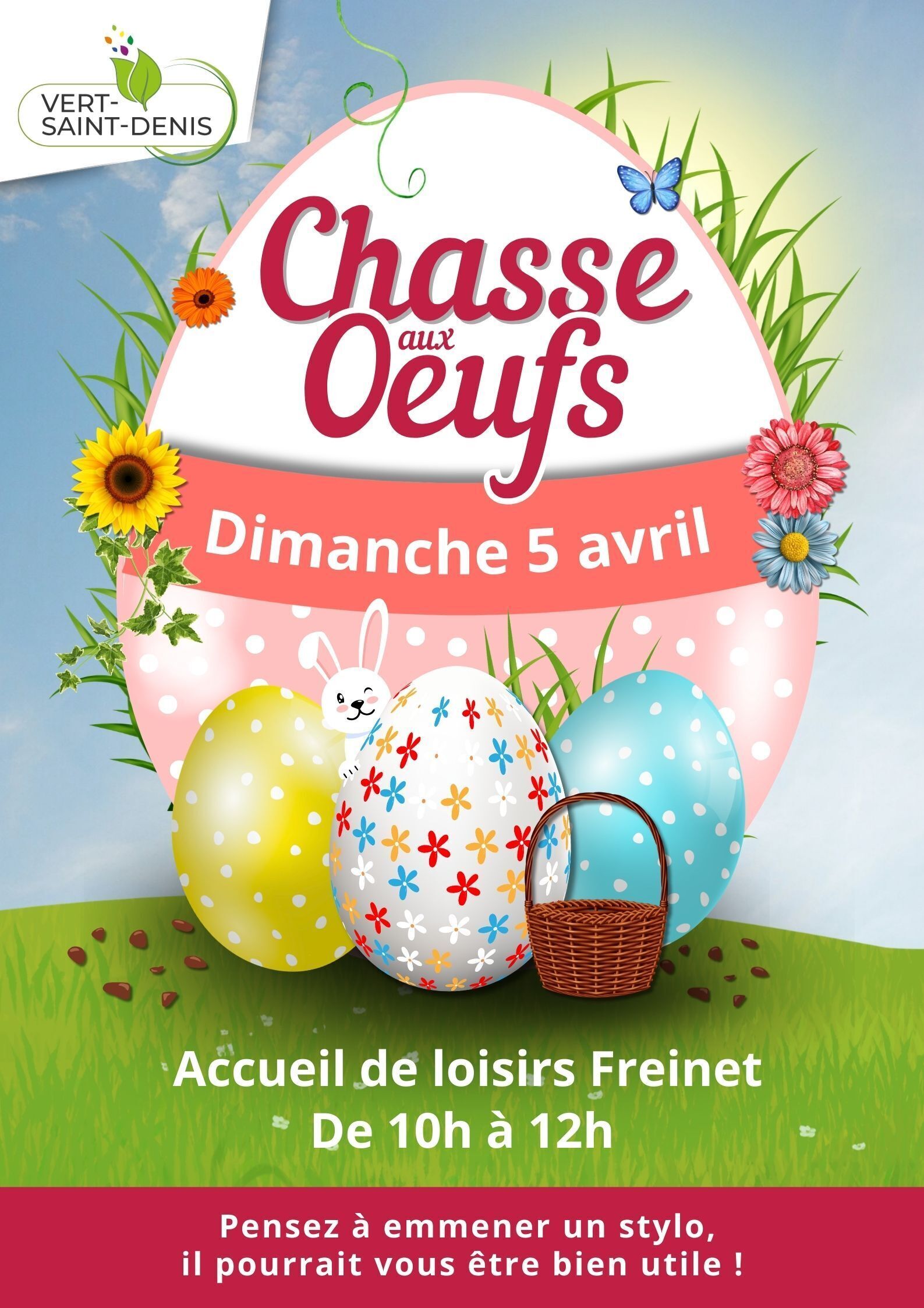 Affiche chasse aux œufs 5 avril