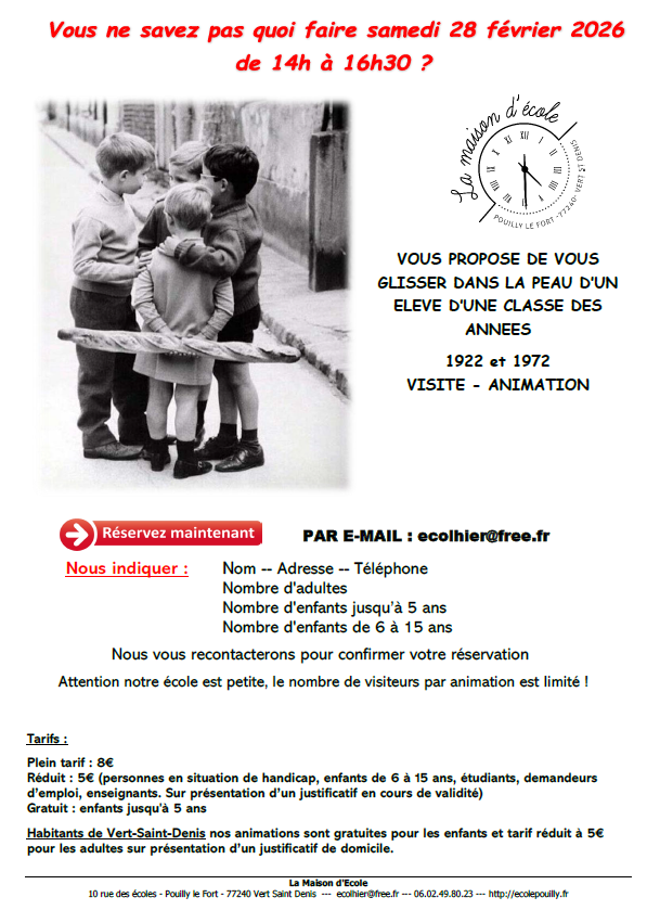 affiche maison d'école