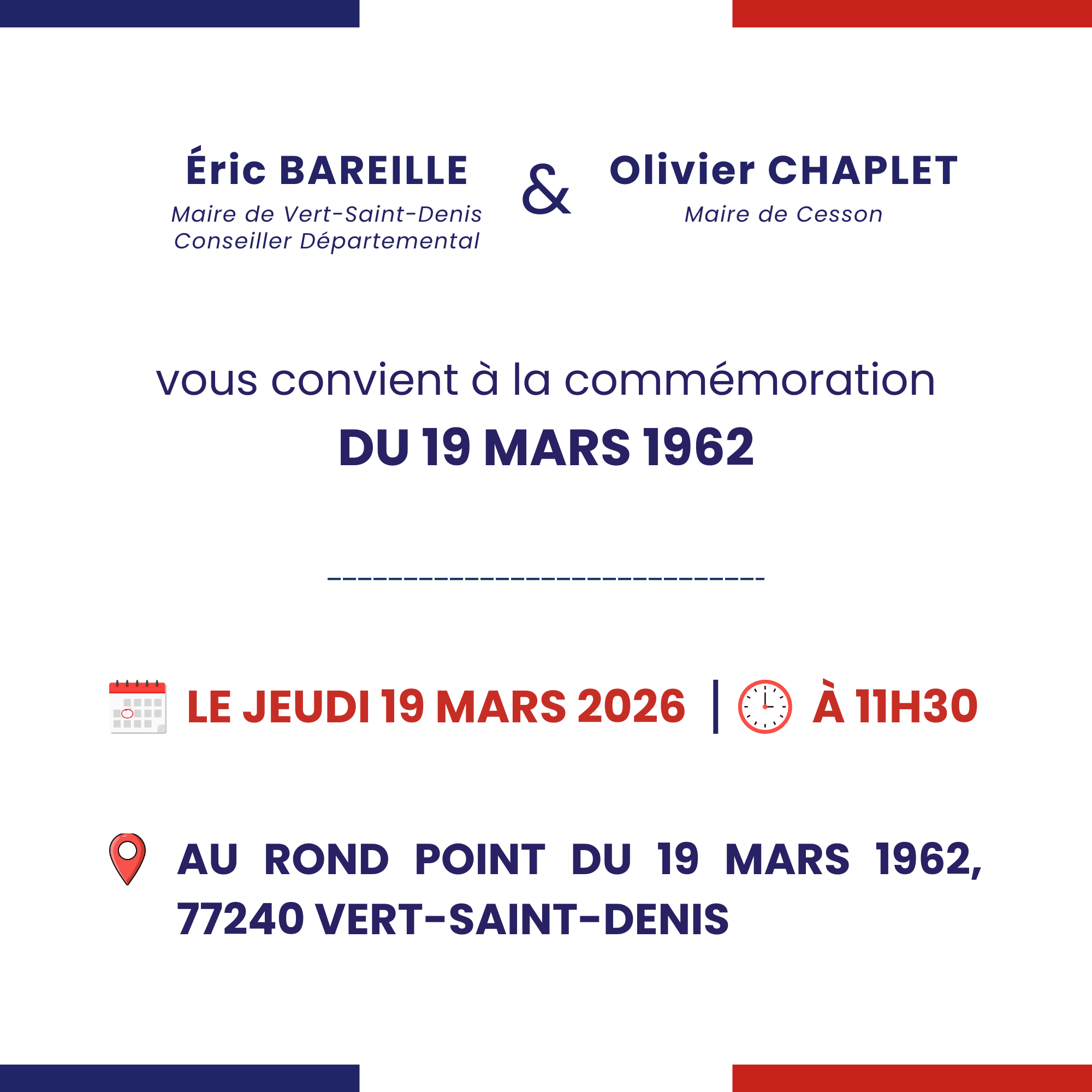 Invitation commémoration 19 mars