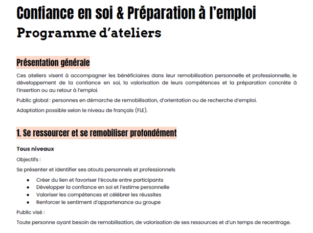 atelier confiance