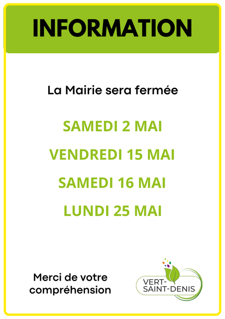 Fermeture mairie