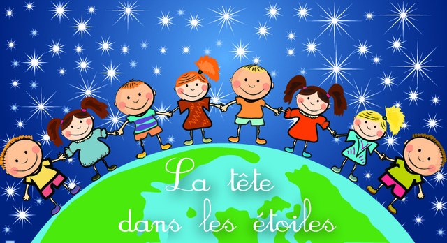Logo tete dans les etoiles