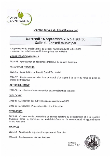ODJ 16/09/2026