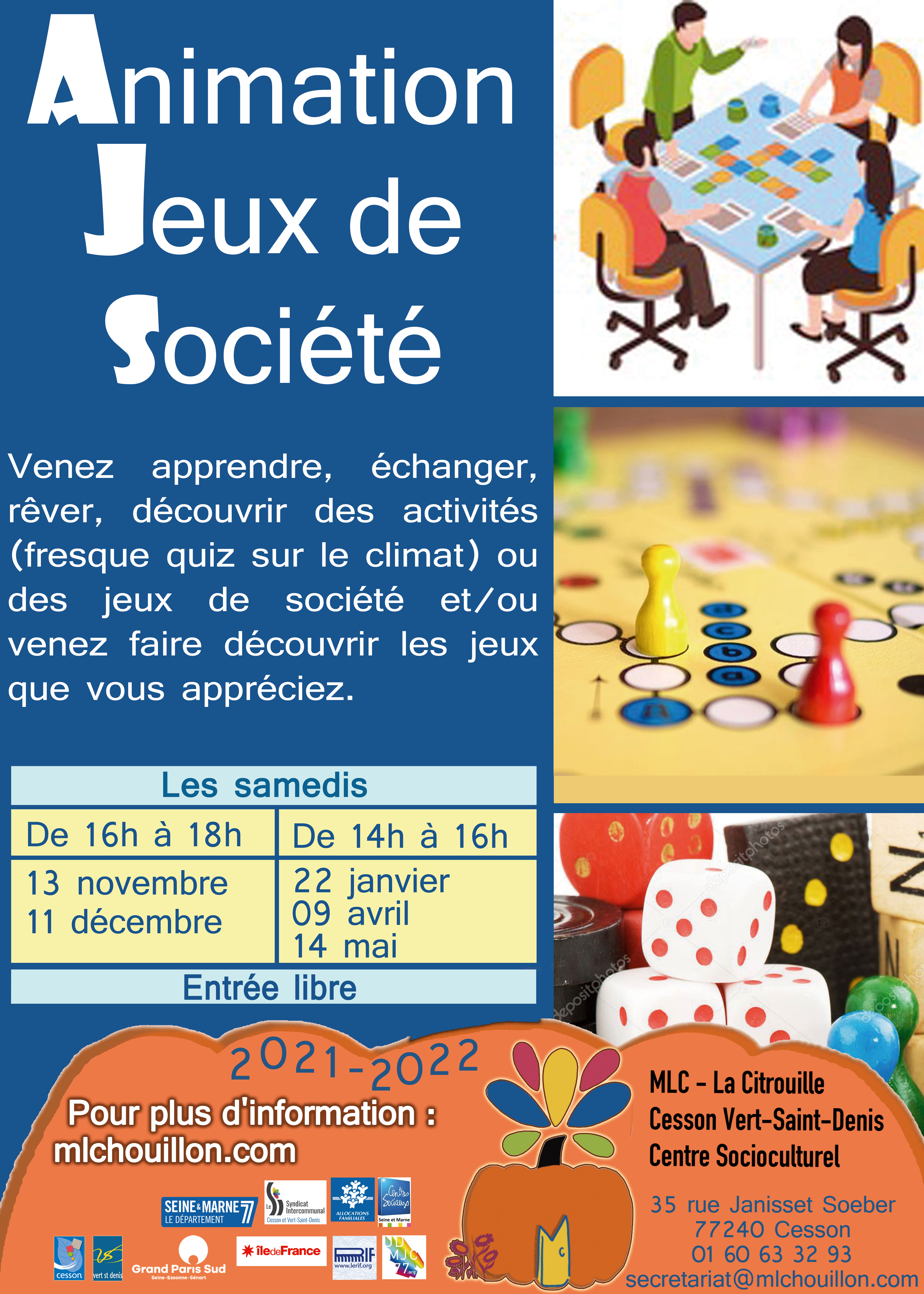 Animation jeux de sociétés • Mairie Vert-Saint-Denis